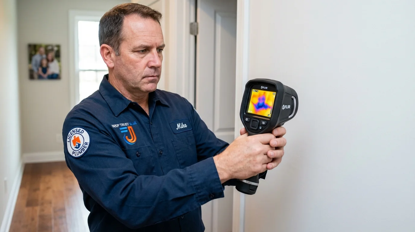 Thermal imaging leak detection by Johns Plumbing LLC in Mechanic Falls